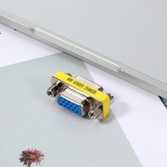 VGA Female To Female Adapter HD15 Mini Gender Changer Extender Connector