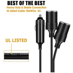 Dual Car Cigarette Lighter Splitter Charger Power Socket Adapter 12v Outlet Lot