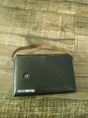 Vintage pocket Transistor radio vintage Hong Kong W Leather Case