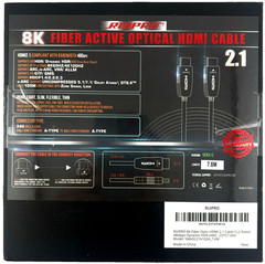 RUIPRO 8K Fiber Optic HDMI 2.1 Cable 25FT/7.6M 48Gbps 4K120Hz CL2 Rated