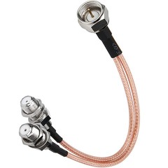 New F Type Coax Cable Splitter To F Dual Female 3 Way RG316 Coaxial Cable