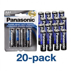 20x Panasonic AA Super Heavy Duty Carbon Zinc Batteries –Long Life– Exp 08/2028