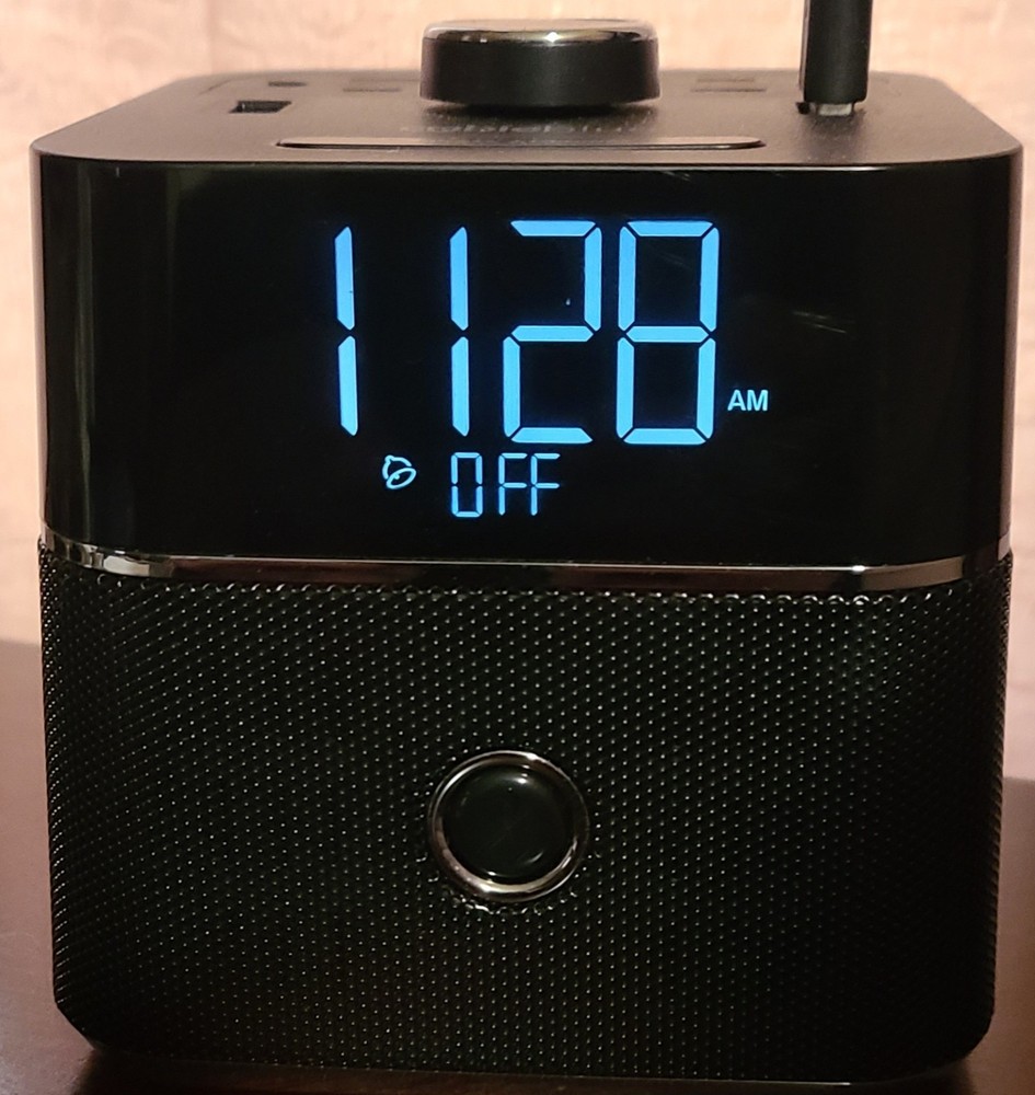 NEW CubieBlue User Friendly & Convenient Alarm Clock Charger Bluetooth Speaker