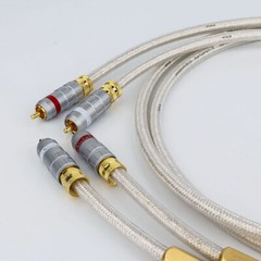 QED 75 Ohm OCC Silver Plate HiFi RCA Cable AMP Audio Signature Interconnect Cord