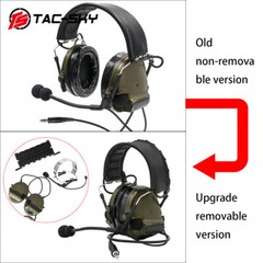 TS TAC-SKY COMTAC III Tactical Headse Removable headband & K 2 Pin Plug Ptt