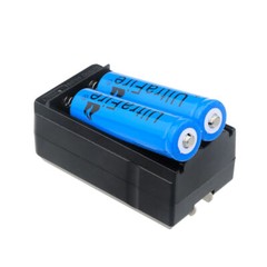 3.7V Button Top Rechargeable Battery 3000mAh Lithium Cell Charger For Flashlight