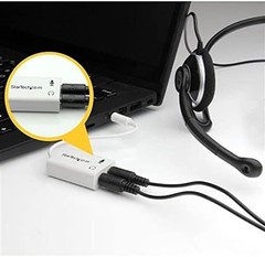 StarTech.com 4 Position Microphone and Headphone Splitter – 3.5 mm – White