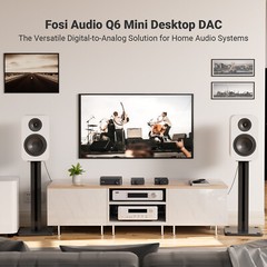 Fosi Audio Q6 Mini Headphone Amp Pure HIFI DAC Digital to Analog Audio Converter
