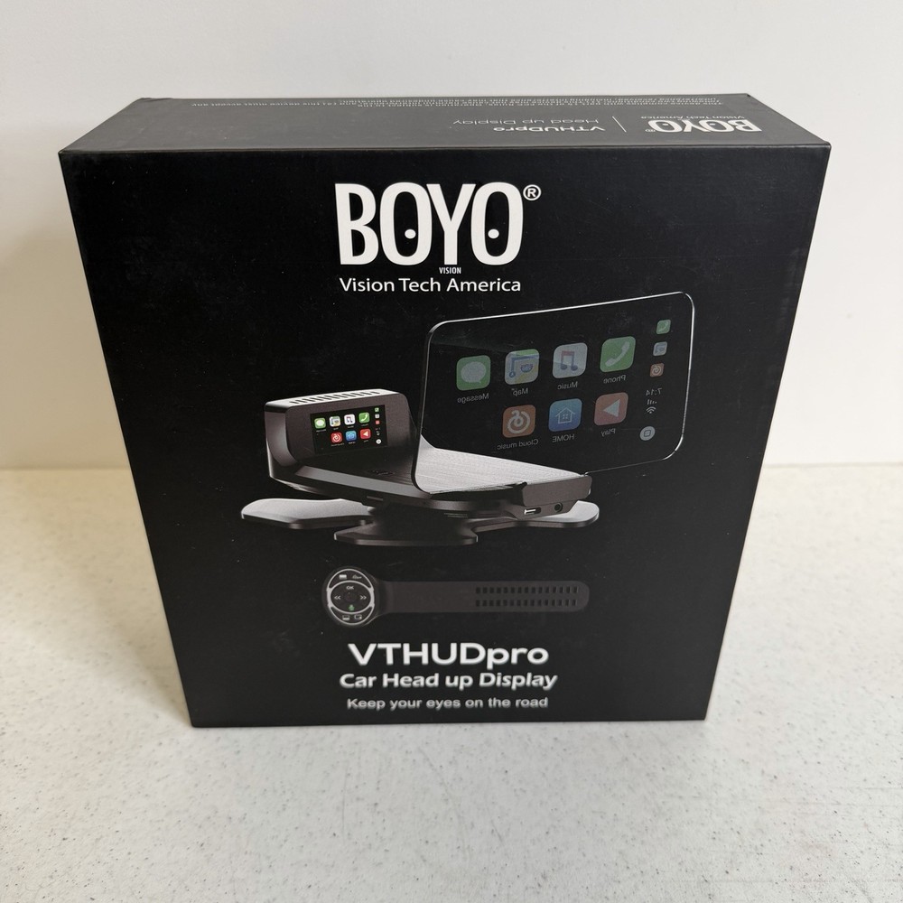 BOYO Head Up Display with iOS CarPlay and Android Auto Plug-and-Play VTHUDpr