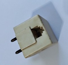 Telephone 4 PRONG/PIN to Modular Adapter RJ11 for Standard Vintage/Rotary PHONE
