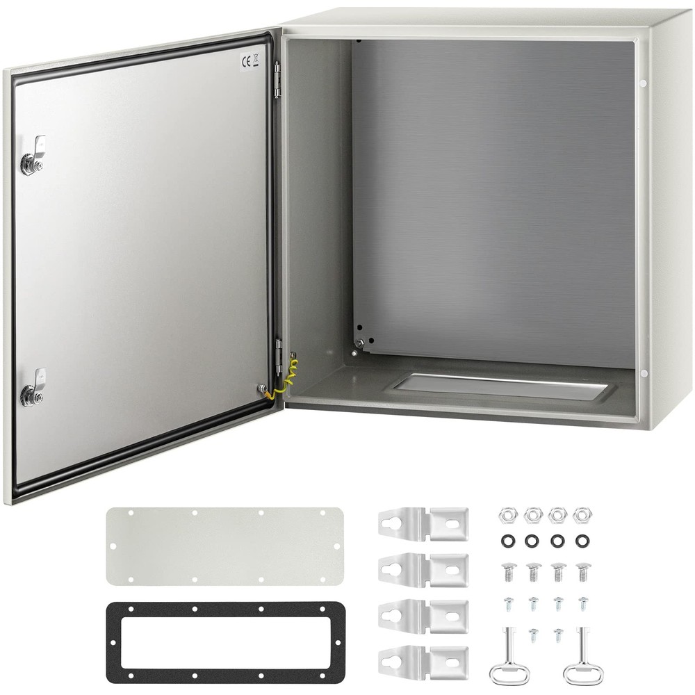VEVOR NEMA Steel Enclosure, 24 x 24 x 12” 4X 24 x 24 x 12, Grey