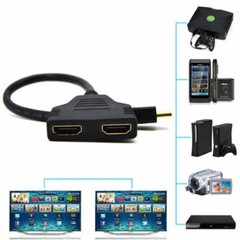 4K HDMI Cable Splitter Adapter 2.0 Converter 1 In 2 Out 1 Male to 2 Female