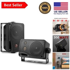 Multi-Room 3-Way Wall Mount Speakers – 200W, ABS & Metal Design for Durability