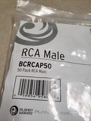 Planet Waves BCRCAP50 RCA Connectors Silver (50 Pack)