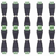 10/20 Pairs 12V DC Male+Female Power Connector 5.5×2.1mm Power Jack Plug Adapter