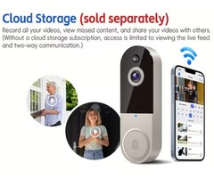 Wireless Video Doorbell Camera 1080p with Clear Night Vision for Front Door