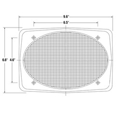 Speaker Grills Black Wire Mesh Durable ABS Plastic Frame Pair 6″x9″