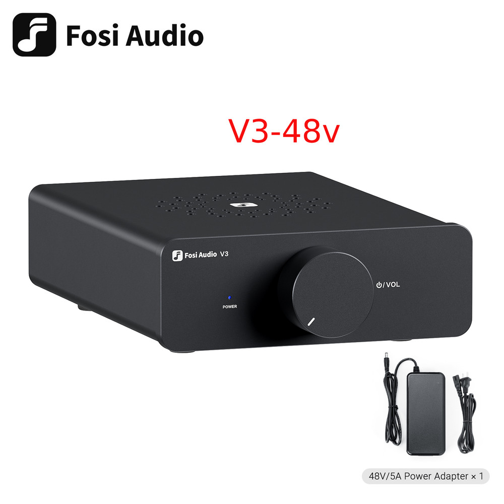 Fosi Audio V3 Amplifier Audio Stereo TPA3255 Class D Amp 2CH Speakers HiFi 48V