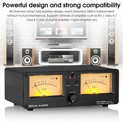 Douk Audio VU3 Amplifier/Speaker Selector Box Dual Analog VU Meter DB Display