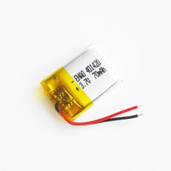 2 PCS 3.7V 70mAh Li-Po Li-Polymer Rechargeable Battery For Bluetooth Mp3 401420