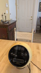 Vintage Weltron 2001 Spaceball AM/FM Radio Yellow 8 Track