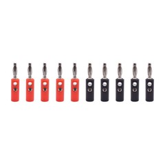 US Stock Male+Female 4mm Banana Plug + Socket Screw Connector J072 Audio Adapter