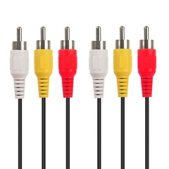 15ft 3 RCA Male to 3 RCA Male Cable Stereo AV Audio Video Composite Gold Plated