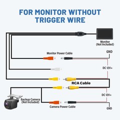 EWAY 20ft RCA Video Extension Cable w/Trigger Wire for Connection to Car