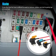 10pc 12V Car Add-a-Circuit Fuse Adapter w/ Standard & Mini Tap Blade Fuse Holder