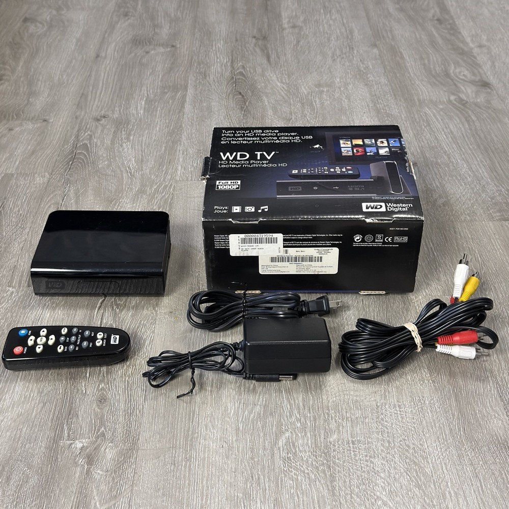 Western Digital WD TV HD Media Player WD00AVN 1080p Tested Working