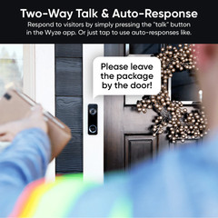 (NEW) Wyze Battery Video Doorbell Color Night Vision Black
