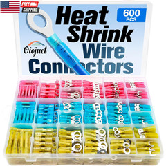 600Pcs Heat Shrink Wire Connectors Electrical Kit – Marine Automotive Crimp Ter