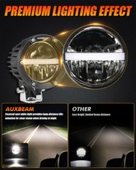 AUXBEAM 4″ Inch LED Work Light Bar SPOT Driving Fog Pods DRL Offroad ATV Truck