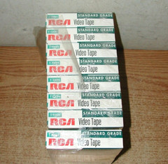 LOT OF 8 RCA T-120H STANDARD GRADE VHS VIDEO TAPES, UP TO 6 HOURS OF PLAY