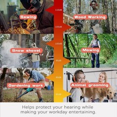 PROHEAR 027 AM FM Radio Headphones with Digital Display, 25Db NRR, Safety Ear Pr