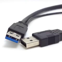 Cablecc Dual USB 3.0 to Micro USB Y Splitter cable for Mobile Hard Disk Drive