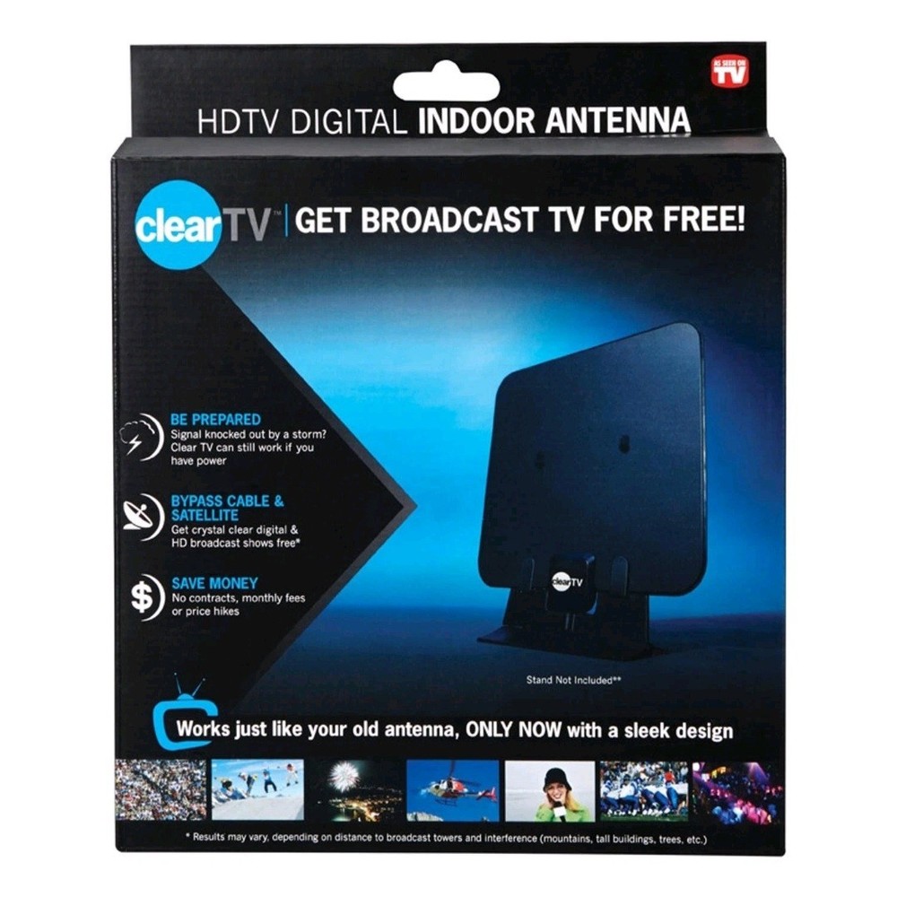 Clear TV Indoor Amplifying Antenna – As Seen on TV – Stand NOT Included