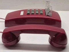 Red Cortelco 255447-VBA-20M Wall Phone Corded – Retro Push Button Phone A2