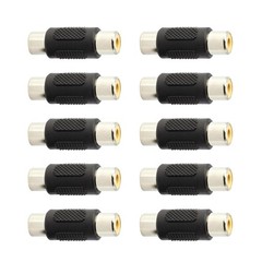 10PCS AV RCA Audio Video Female to Female Jack Coupler Adapter Connector