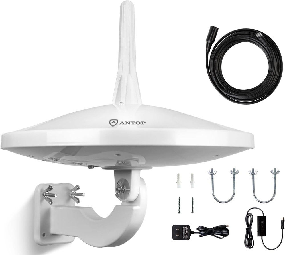 Upgraded Version – AT-415B 720° UFO Dual Omni-Directional Outdoor HDTV Antenna