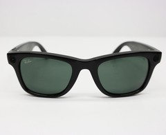 Ray-Ban Meta Wayfarer RW4008 AI Glasses Green Lenses Shiny Black