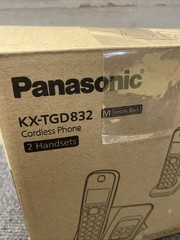 Panasonic KX-TGD832 Cordless 2 Handsets Phone Answering Machine Call Block