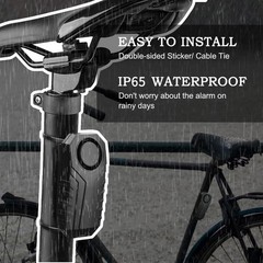 113dB Bike Alarm Wireless Vibration Motion Sensor Waterproof Motorcycle Alarm…