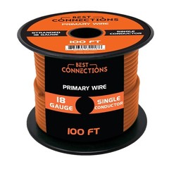 BEST CONNECTIONS Automotive Primary Wire – 100ft Various Color & Gauge Options