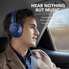 Soundcore Life Q20 Over-Ear Headphone Hybrid Active Noise Cancelling-Blue|Refurb