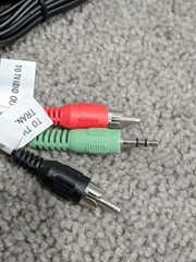 TV Ears RCA Analog Audio Cord Transmitter Analog Audio Out 2 Lot Cables NEW