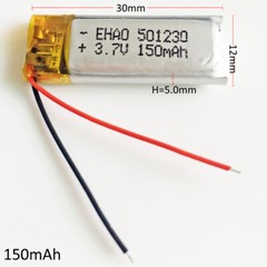 2 x 3.7V 150mAh Lipo Rechargeable Battery For Mp3 Bluetooth with PCM 051230