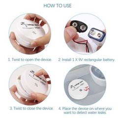 Automatic Water Leak Detector 90Db Water Sensor Alarm Flood Detector Home