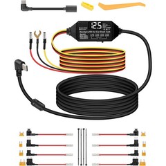 Universal Dash Cam Hardwire Kit 12-24V Mini USB Hard Wire Cable Fuse for Car