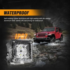 AUXBEAM 3″inch LED Driving Light Bar SPOT Pods Work Lamp & Black Cover Shield